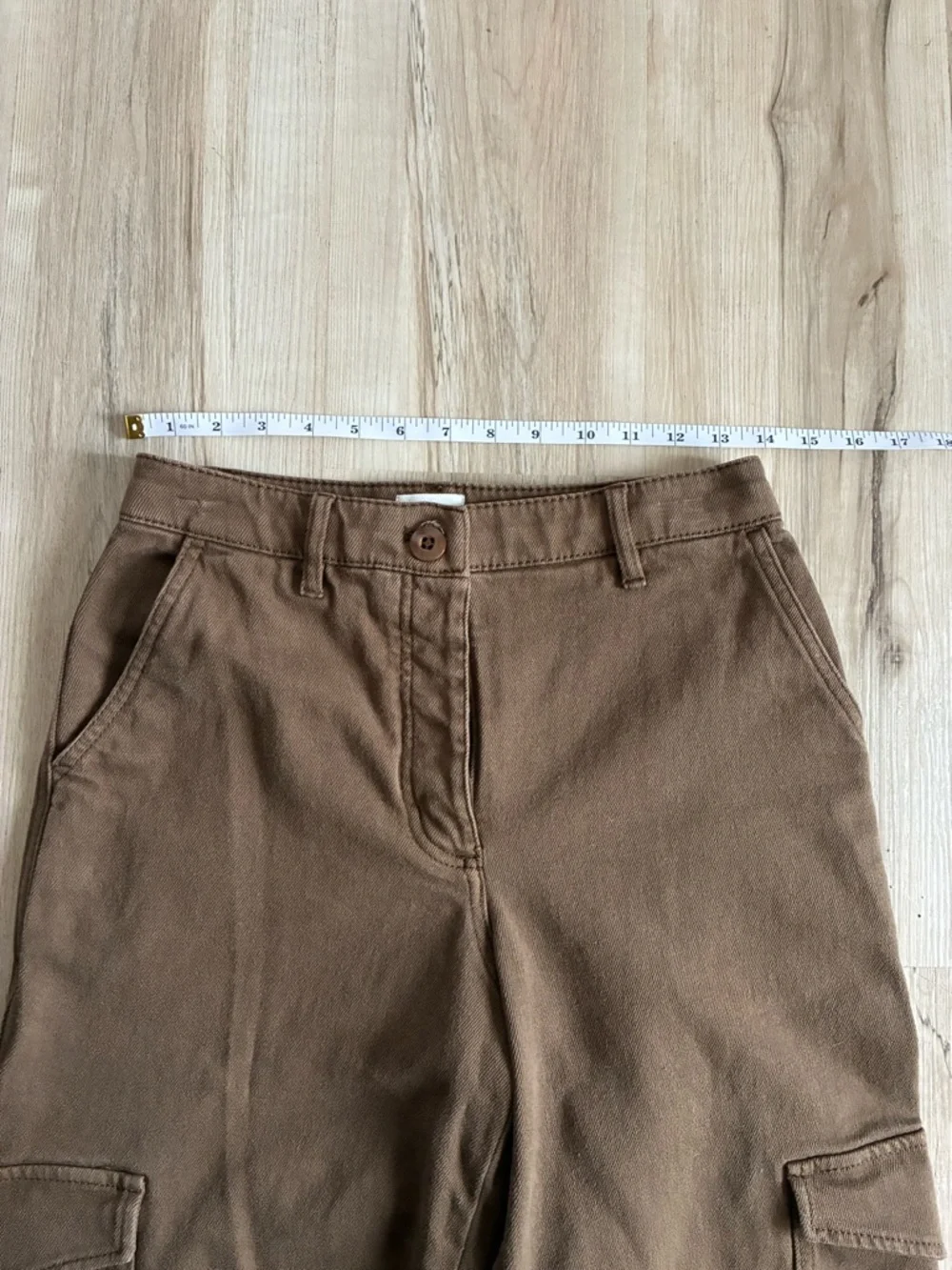 Wilfred Brown Cargo Pants with Side Flap Pockets - Picture 4 of 10